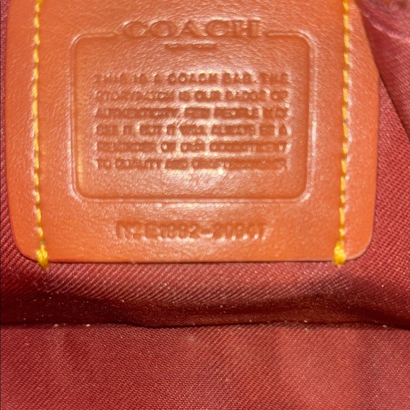 Authentic Coach Tan Leather Satchel with Gold Accents - Picture 8 of 8